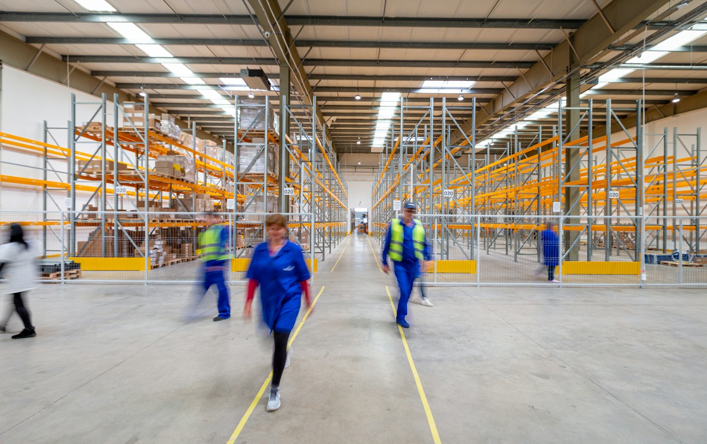 Scan work joining a warehouse system